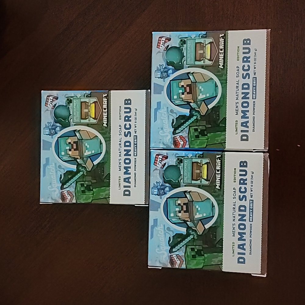 Set of 3 Dr.Squatch Limited Edition Minecraft Soap